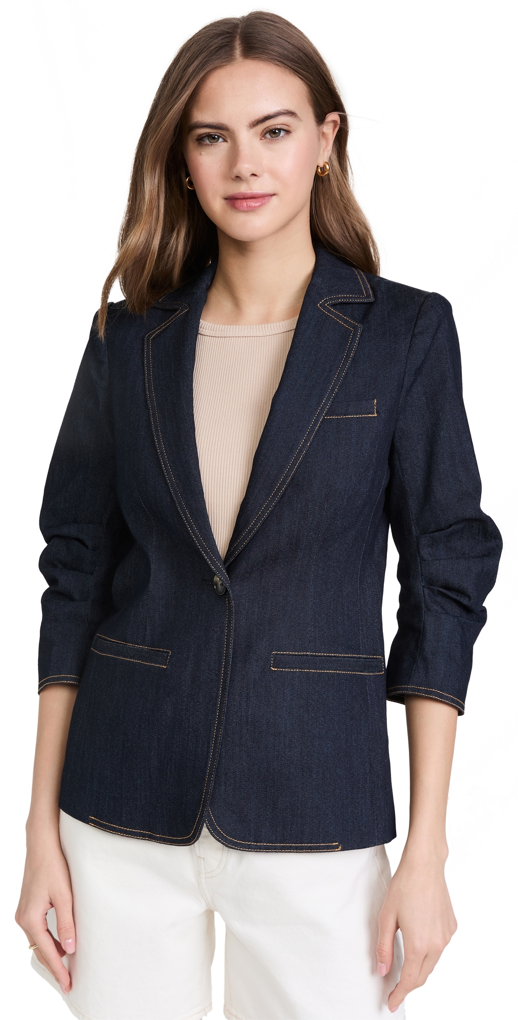 Cinq à Sept Denim Khloe Blazer Indigo Cinq à Sept Denim Khloe Blazer Indigo
