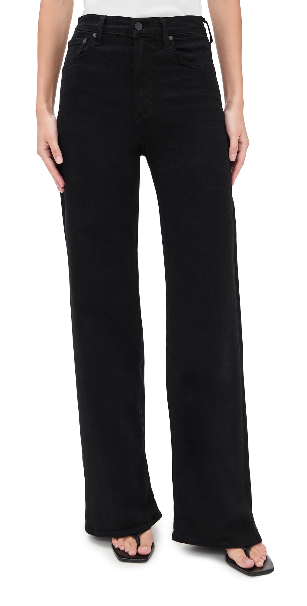 Citizens of Humanity Lyra Wide Leg Jeans Plush Black Citizens of Humanity Lyra Wide Leg Jeans Plush Black