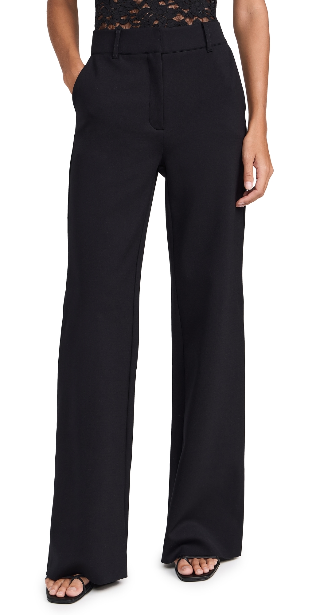 Commando Neoprene CEO Wide Leg Trousers Black Commando Neoprene CEO Wide Leg Trousers Black