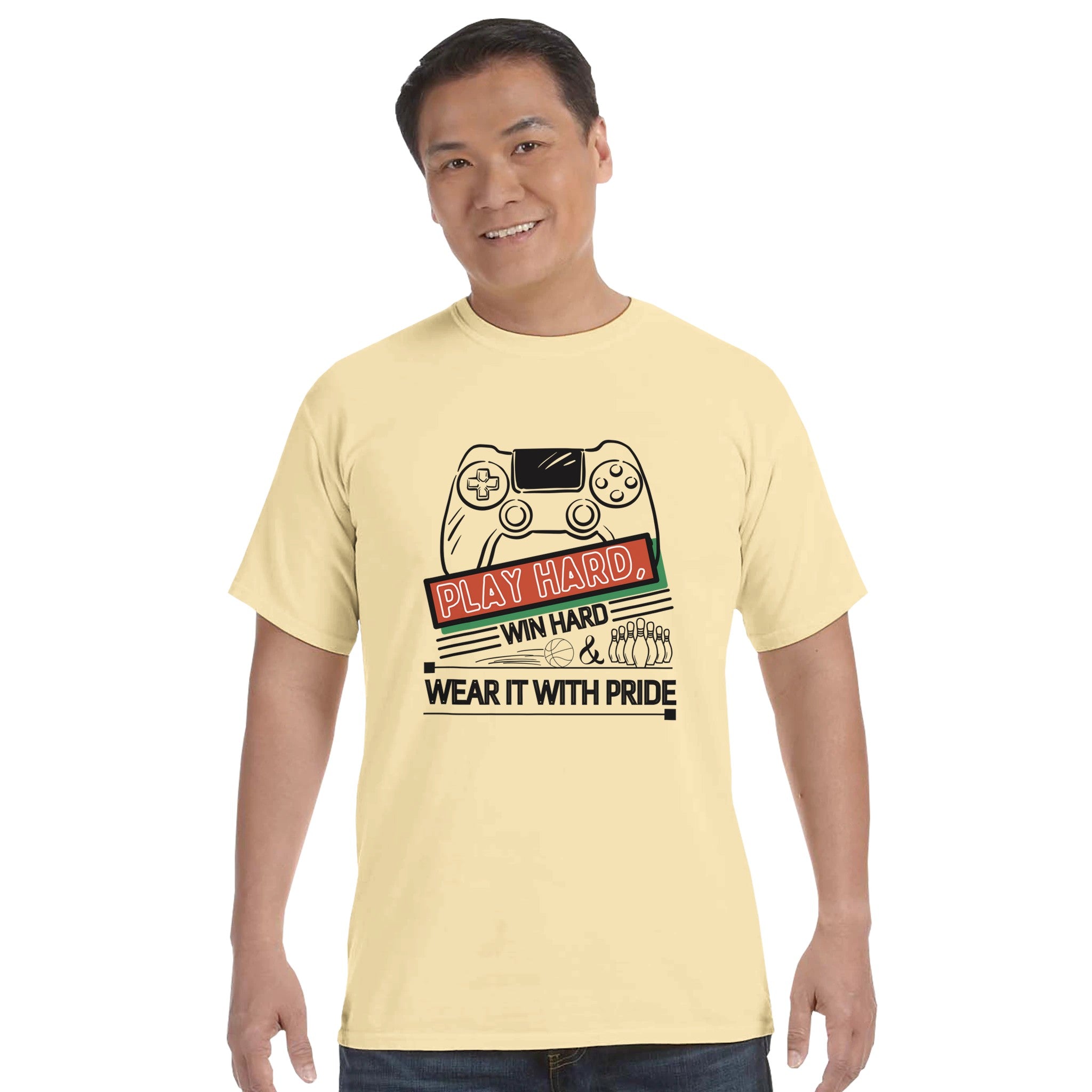 Play Hard Comfort Colors Gamer Gift Shirt – L Butter Play Hard Comfort Colors Gamer Gift Shirt – L Butter