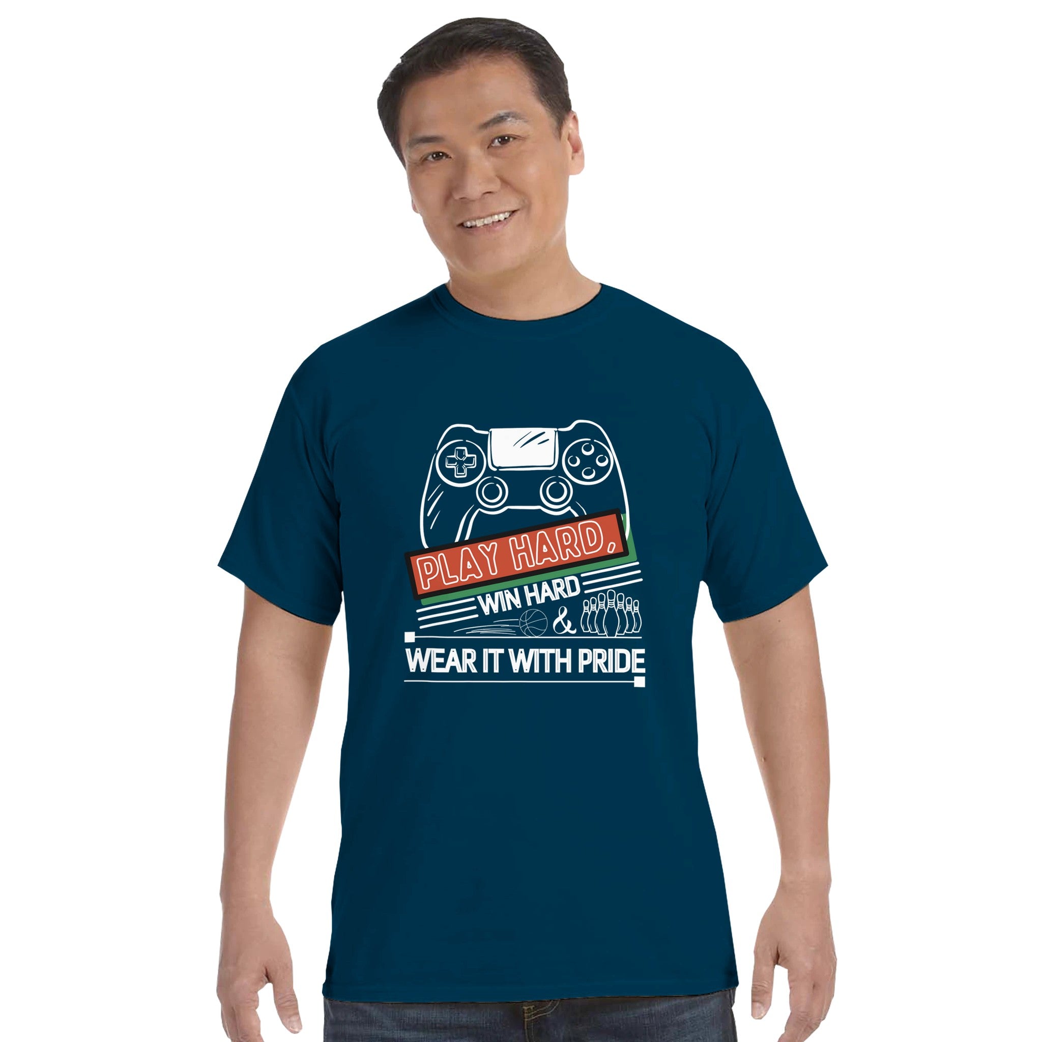 Play Hard Comfort Colors Gamer Gift Shirt – denim Play Hard Comfort Colors Gamer Gift Shirt – denim