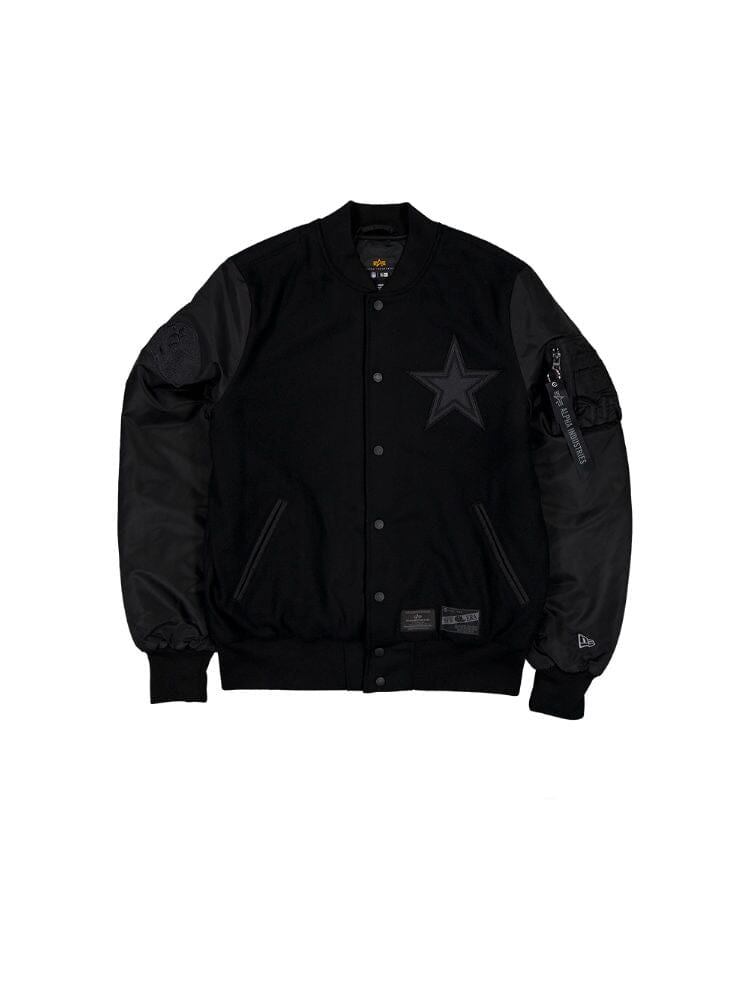 DALLAS COWBOYS X ALPHA X NEW ERA WOOL VARSITY MA- BOMBER JACKET