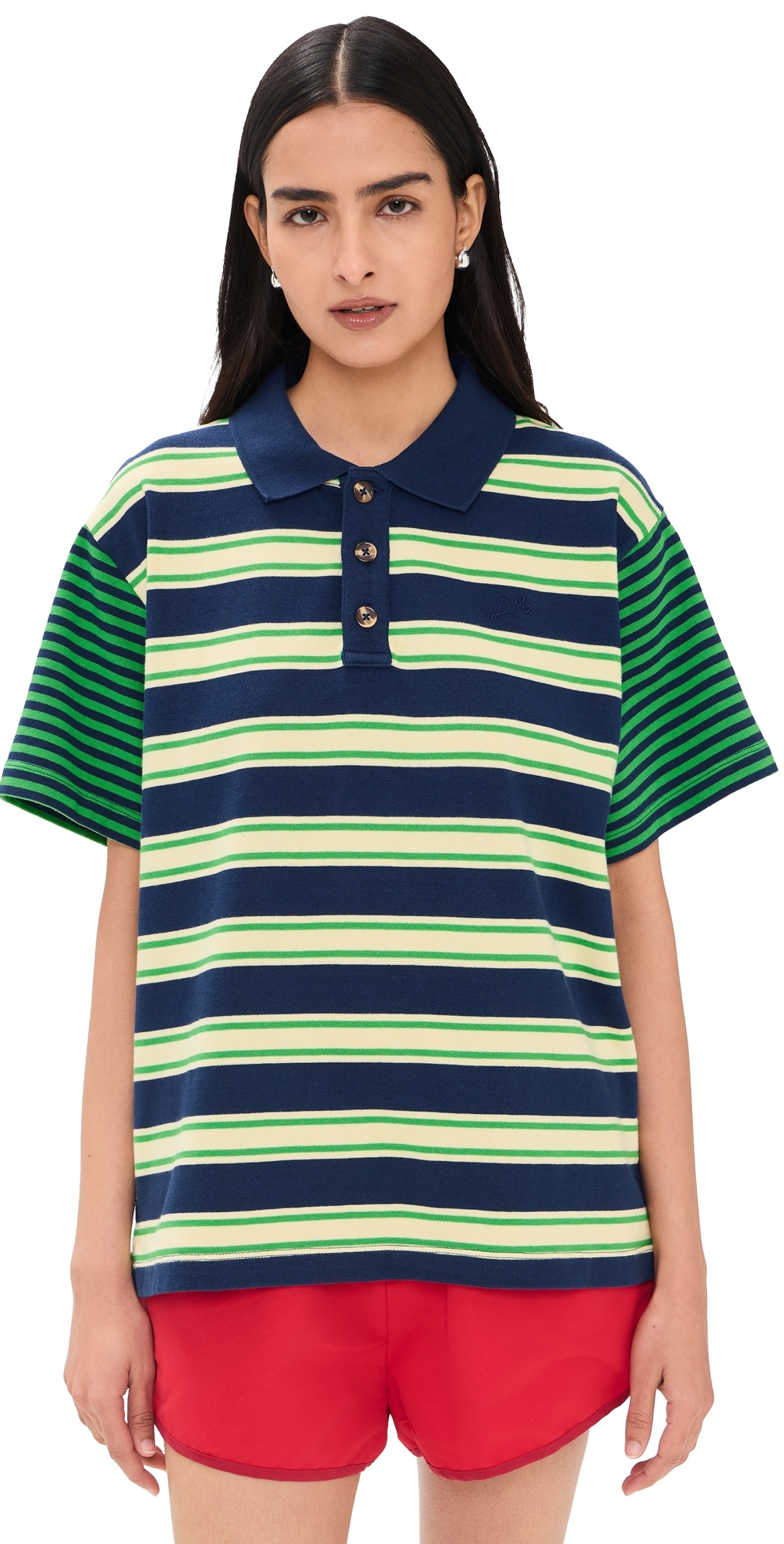 Damson Madder Zia Rugby Mix Stripe Shirt Multi Damson Madder Zia Rugby Mix Stripe Shirt Multi