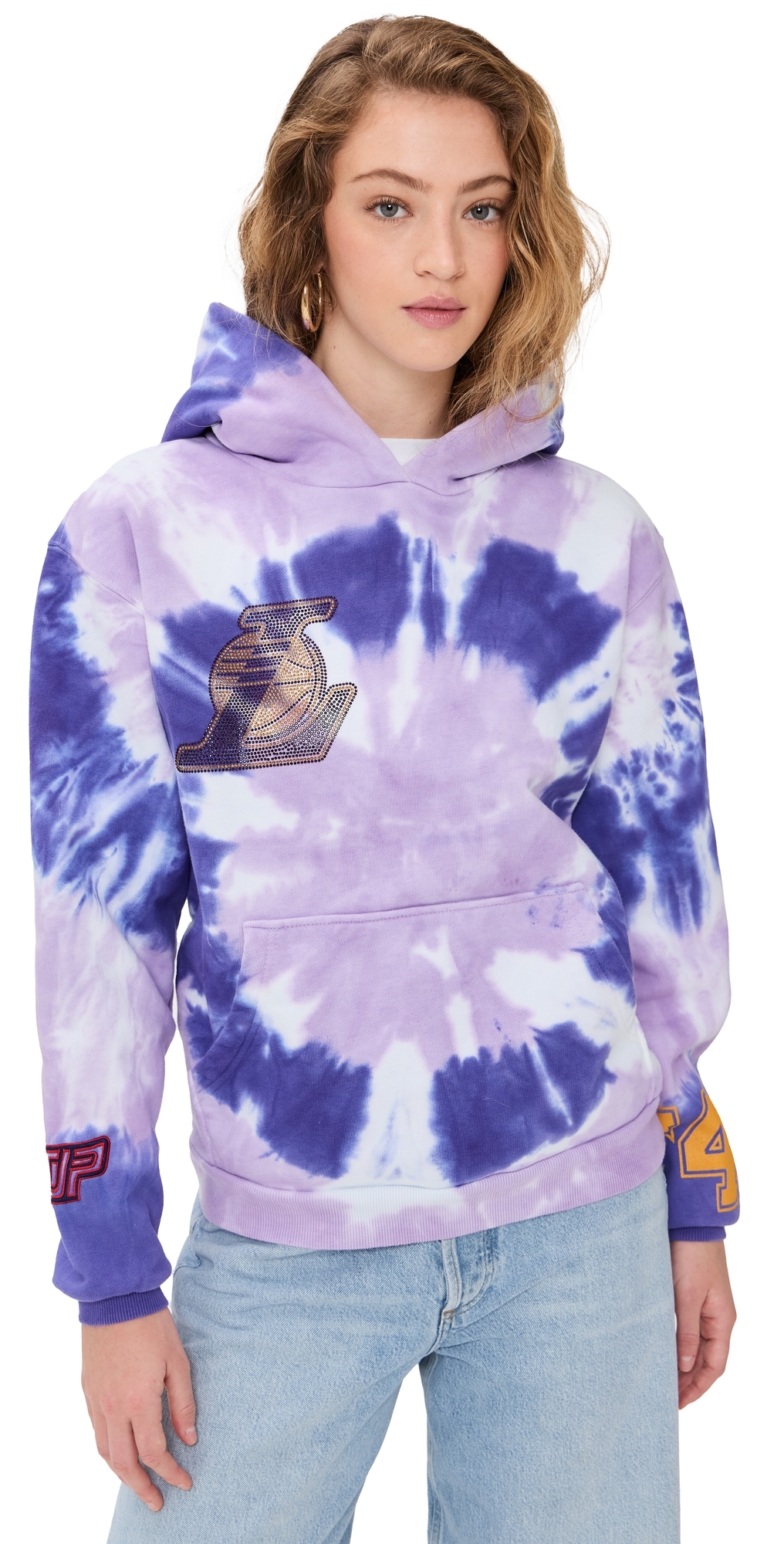 DANNIJOPRO Los Angeles Lakers Tie Dye Hoodie Purple DANNIJOPRO Los Angeles Lakers Tie Dye Hoodie Purple