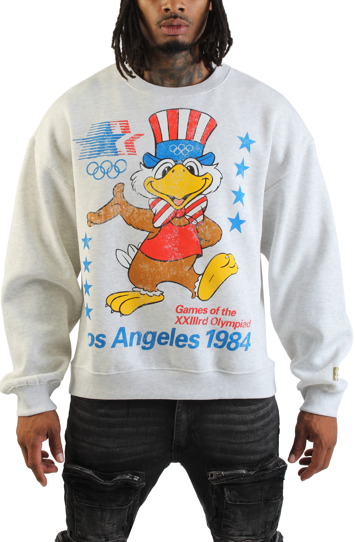 Men Los Angeles Sam The Eagle Summer Olympics Sweatshirt Ash GreenAsh Green Tops Ash GreenAsh Green
