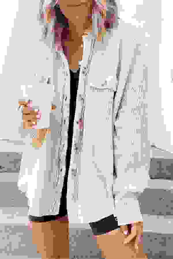 Zeagoo Comfy Shirt Jacket – Apricot L- Zeagoo Comfy Shirt Jacket – Apricot L-
