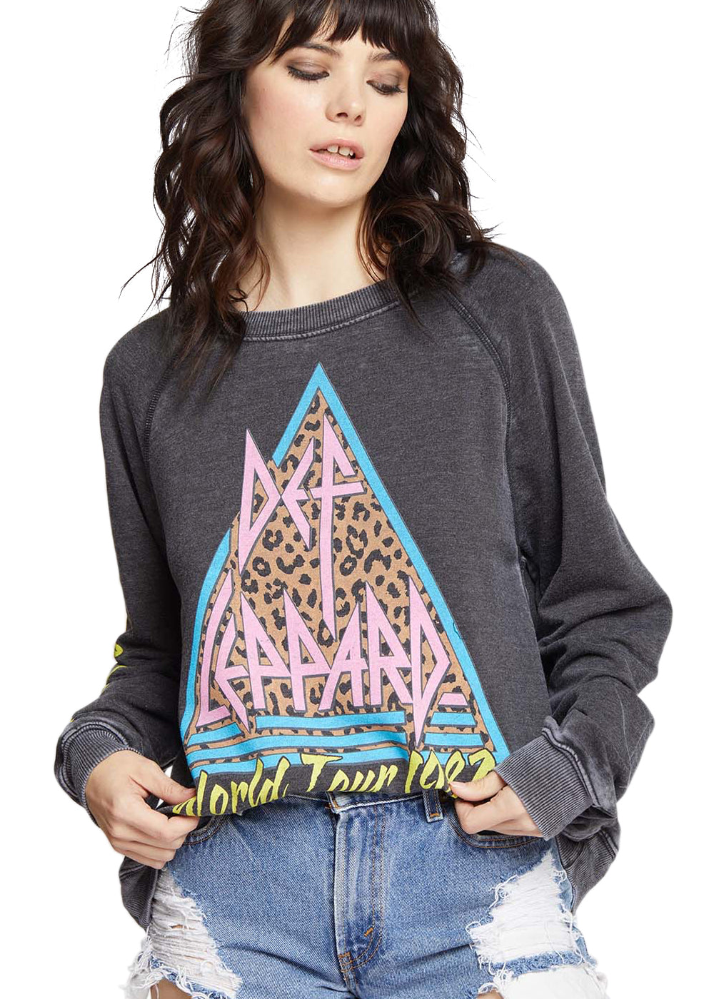 Def Leppard World Tour Band Sweatshirt by Recycled Karma – Black Def Leppard World Tour Band Sweatshirt by Recycled Karma – Black