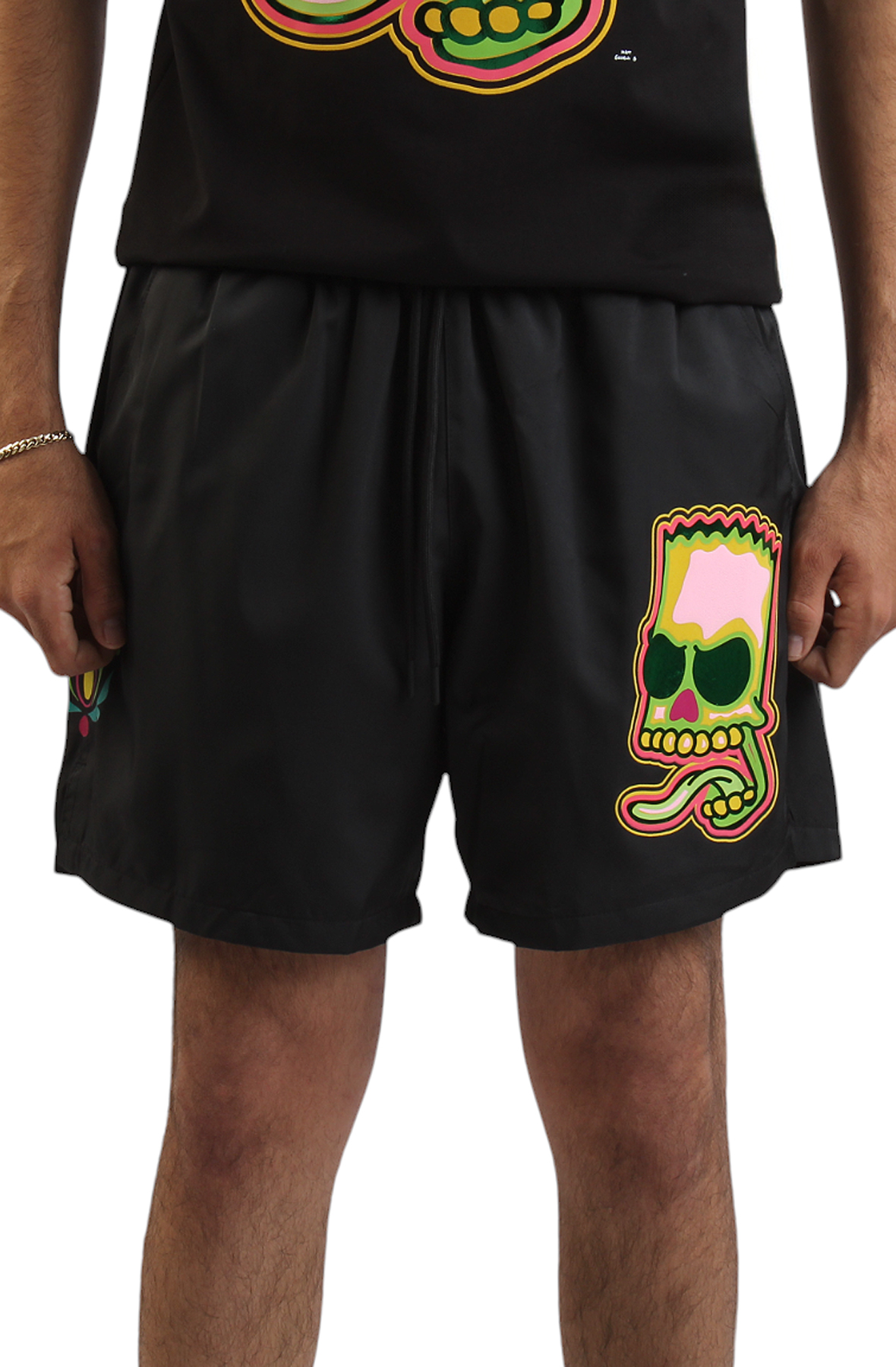 Men Bart Thermal Skull Short Black Shorts Black Men Bart Thermal Skull Short Black Shorts Black