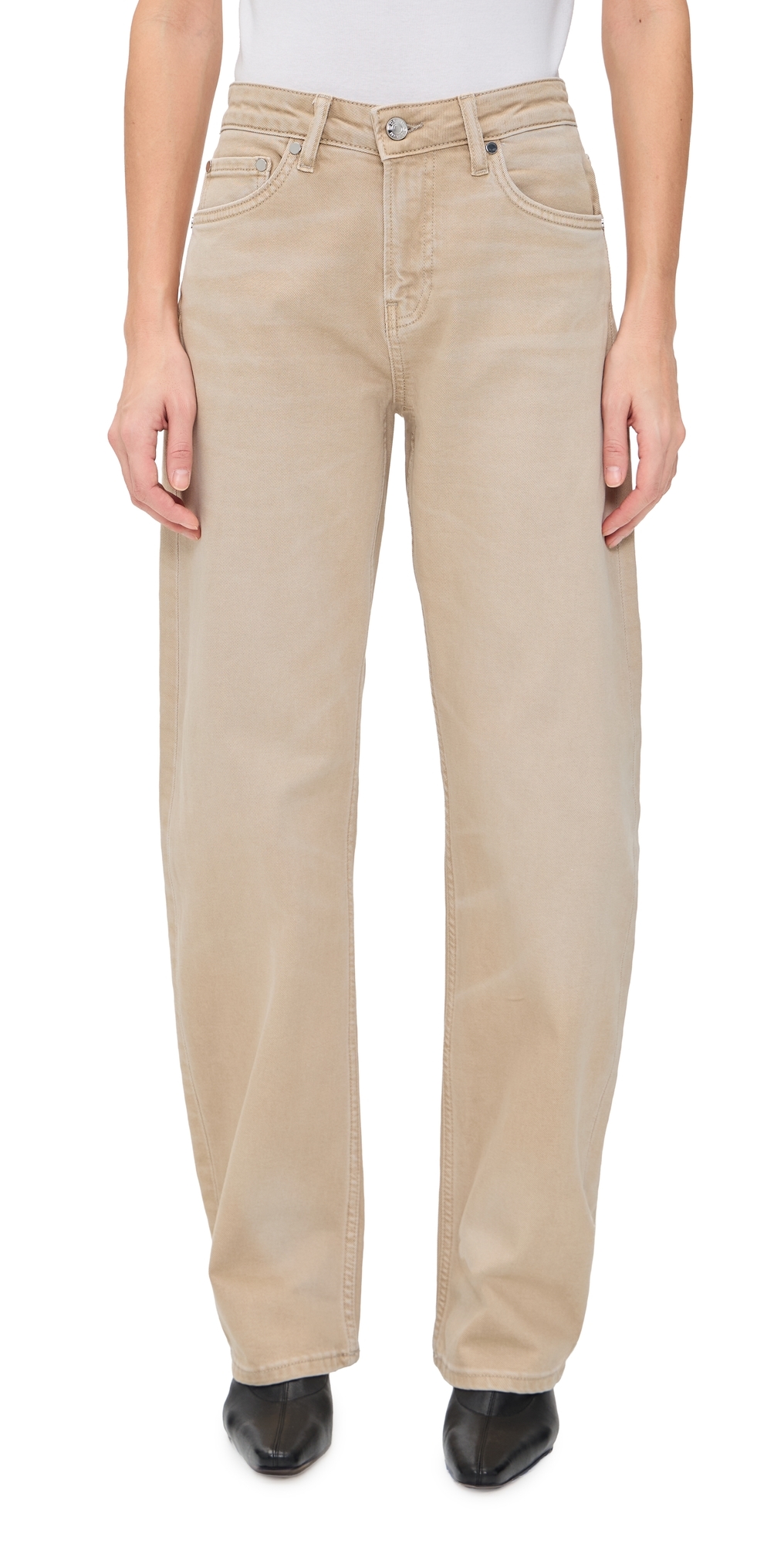 EB Denim Alida Loose Bowed Jeans Desert Sand EB Denim Alida Loose Bowed Jeans Desert Sand