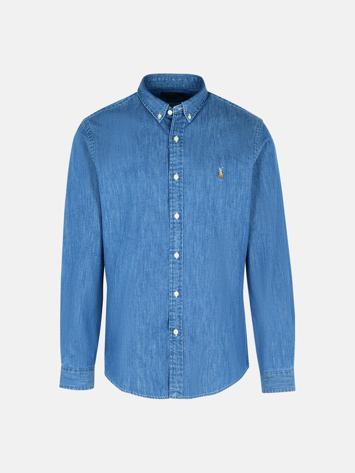 POLO RALPH LAUREN Blue Cotton Denim Shirt POLO RALPH LAUREN Blue Cotton Denim Shirt