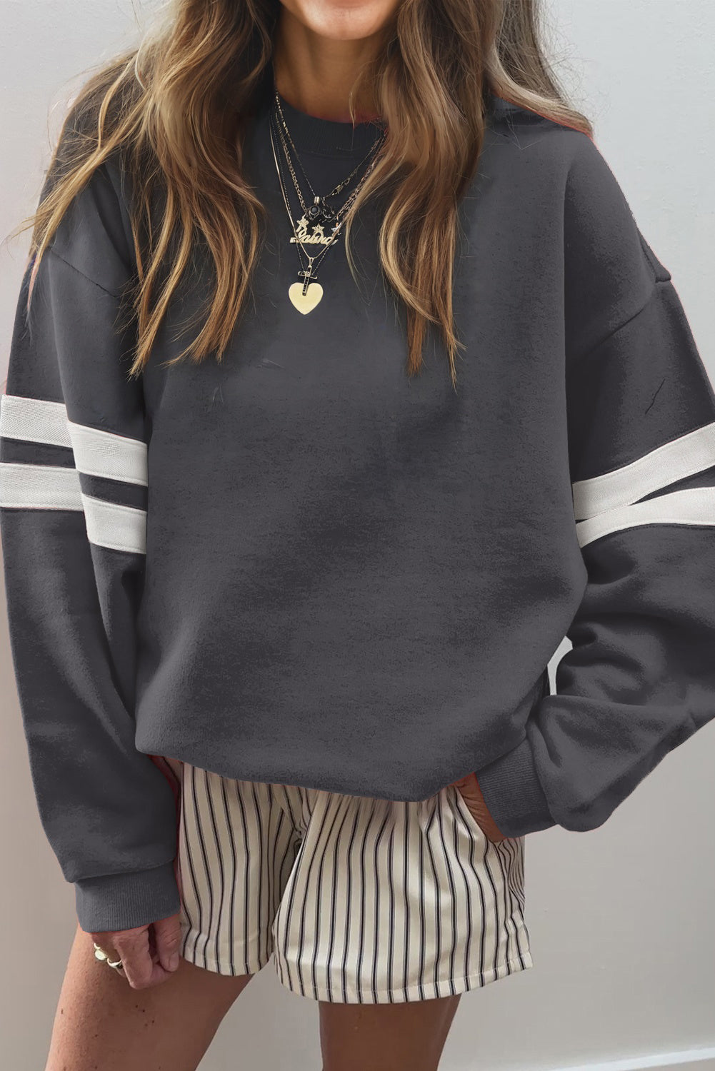 Taylor Striped Oversized Sweatshirt Taylor Striped Oversized Sweatshirt