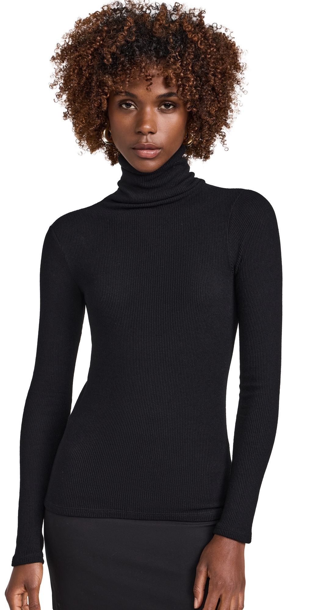 Enza Costa Sweater Knit Turtleneck Black Enza Costa Sweater Knit Turtleneck Black