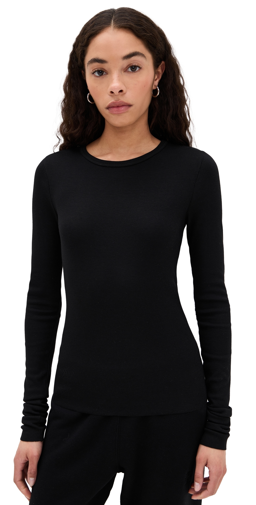 Éterne Long Sleeve Fitted Top Black Éterne Long Sleeve Fitted Top Black