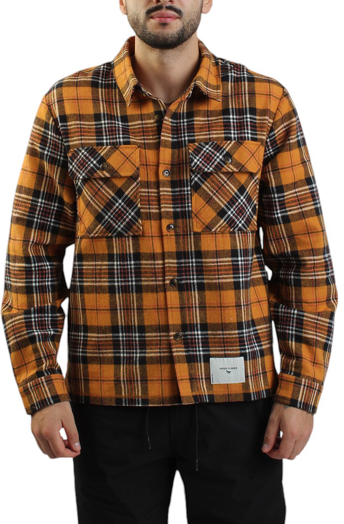 Men Heavy Flannel Field Shirt Gold Plaid Outerwear M Gold Plaid Men Heavy Flannel Field Shirt Gold Plaid Outerwear M Gold Plaid