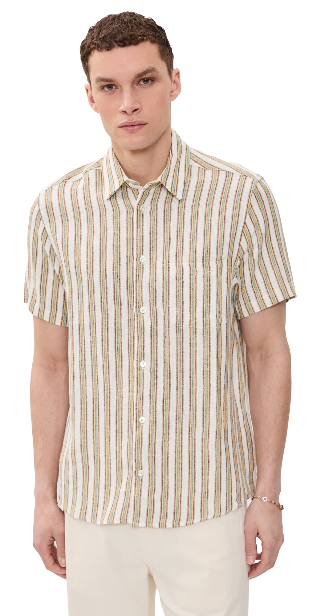 Far Afield Canopy Classic Stripe Shirt White Multi Far Afield Canopy Classic Stripe Shirt White Multi