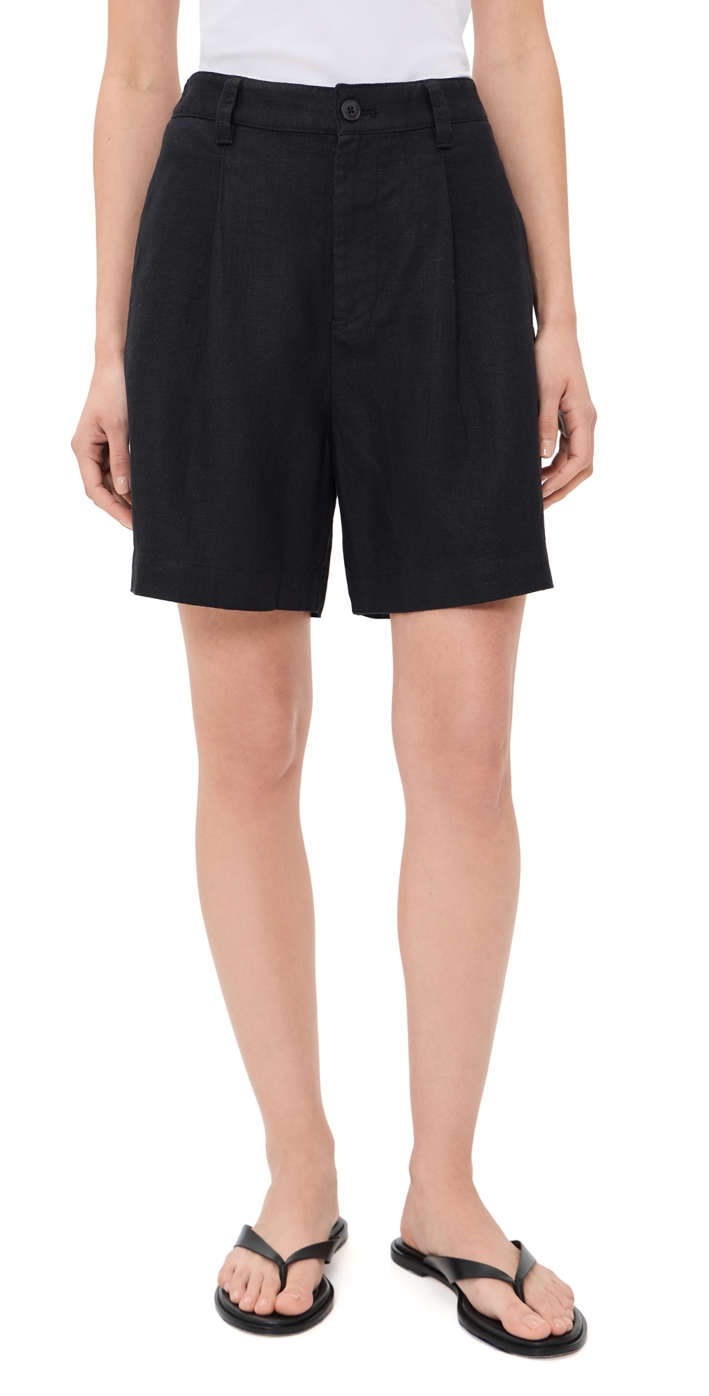 Faherty Sun Strider Pleated Shorts Black