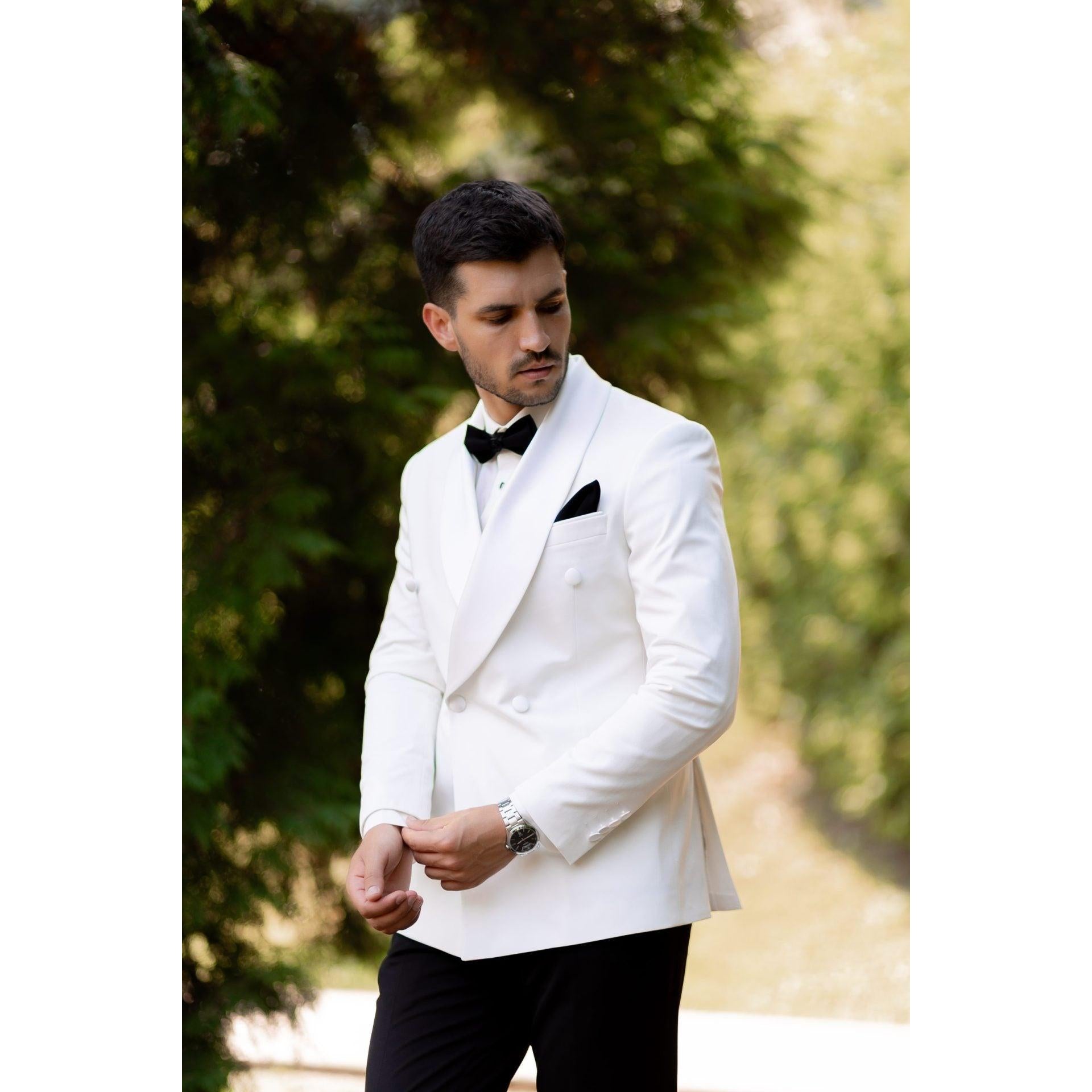 Fashionable Men’s -piece Suit Shawl Lapel Wedding Suit Blazer+Pants Fashionable Men’s -piece Suit Shawl Lapel Wedding Suit Blazer+Pants