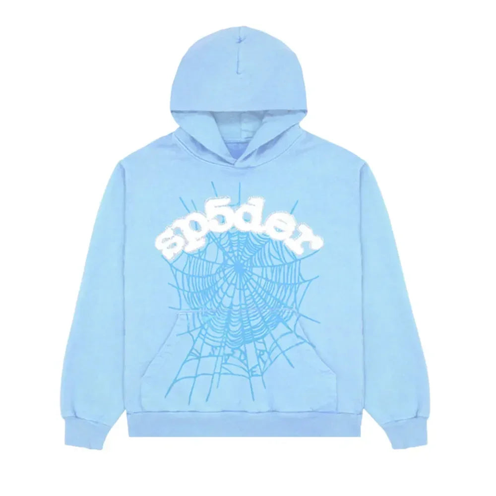 Spder Web Hoodie Sky Blue