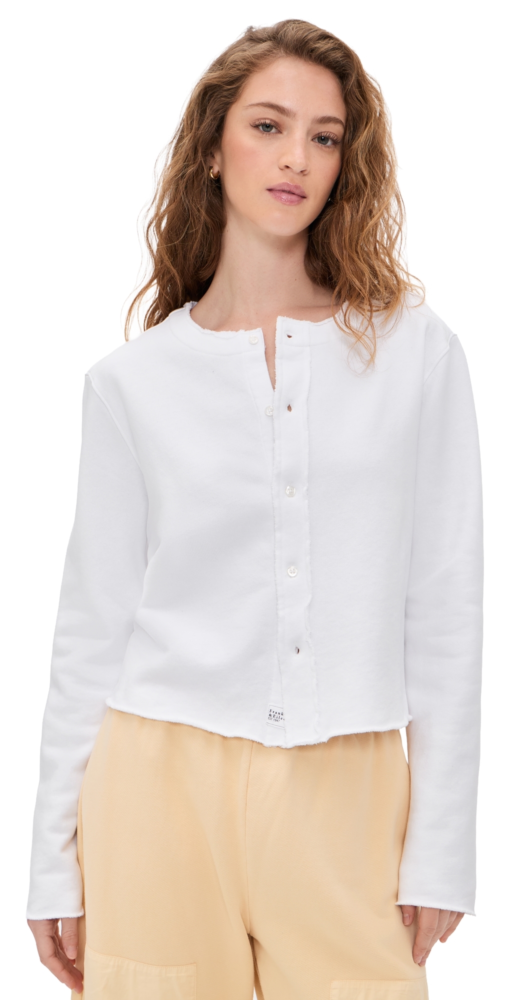Frank & Eileen Jackie Cardigan White