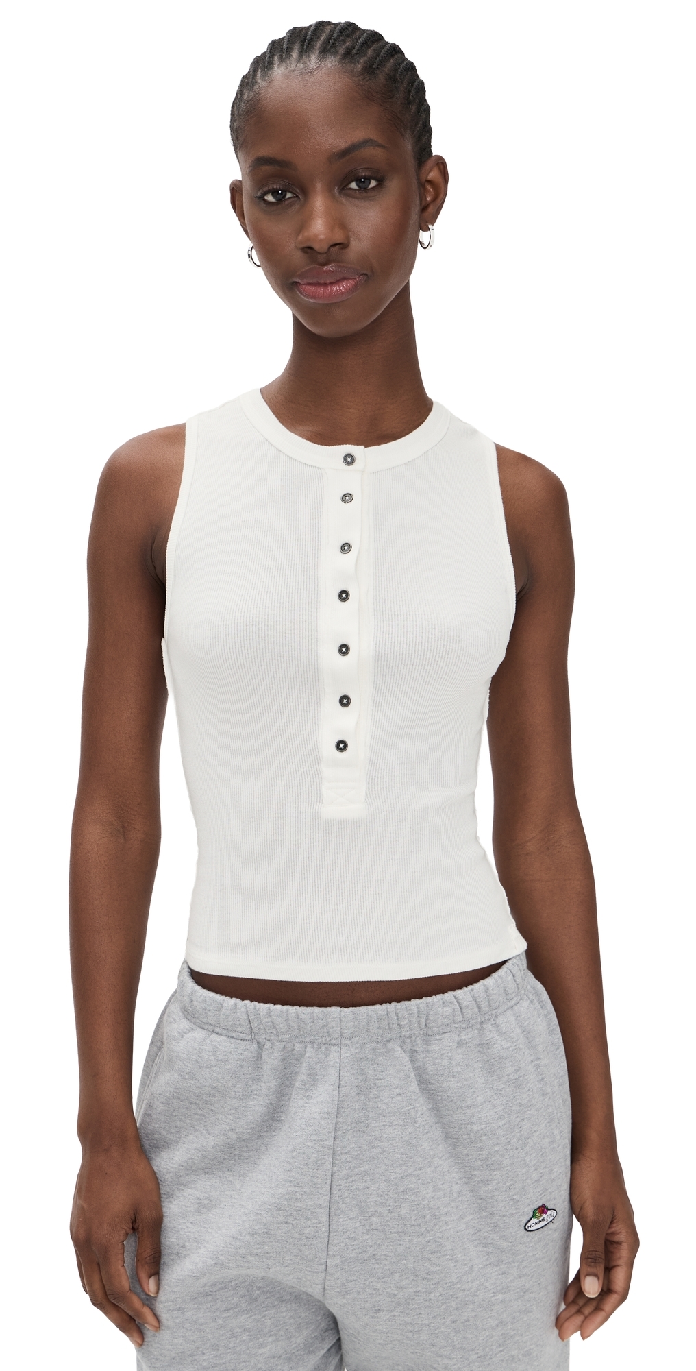 Free People Jamie Henley Tank Top Clean Ivory Free People Jamie Henley Tank Top Clean Ivory