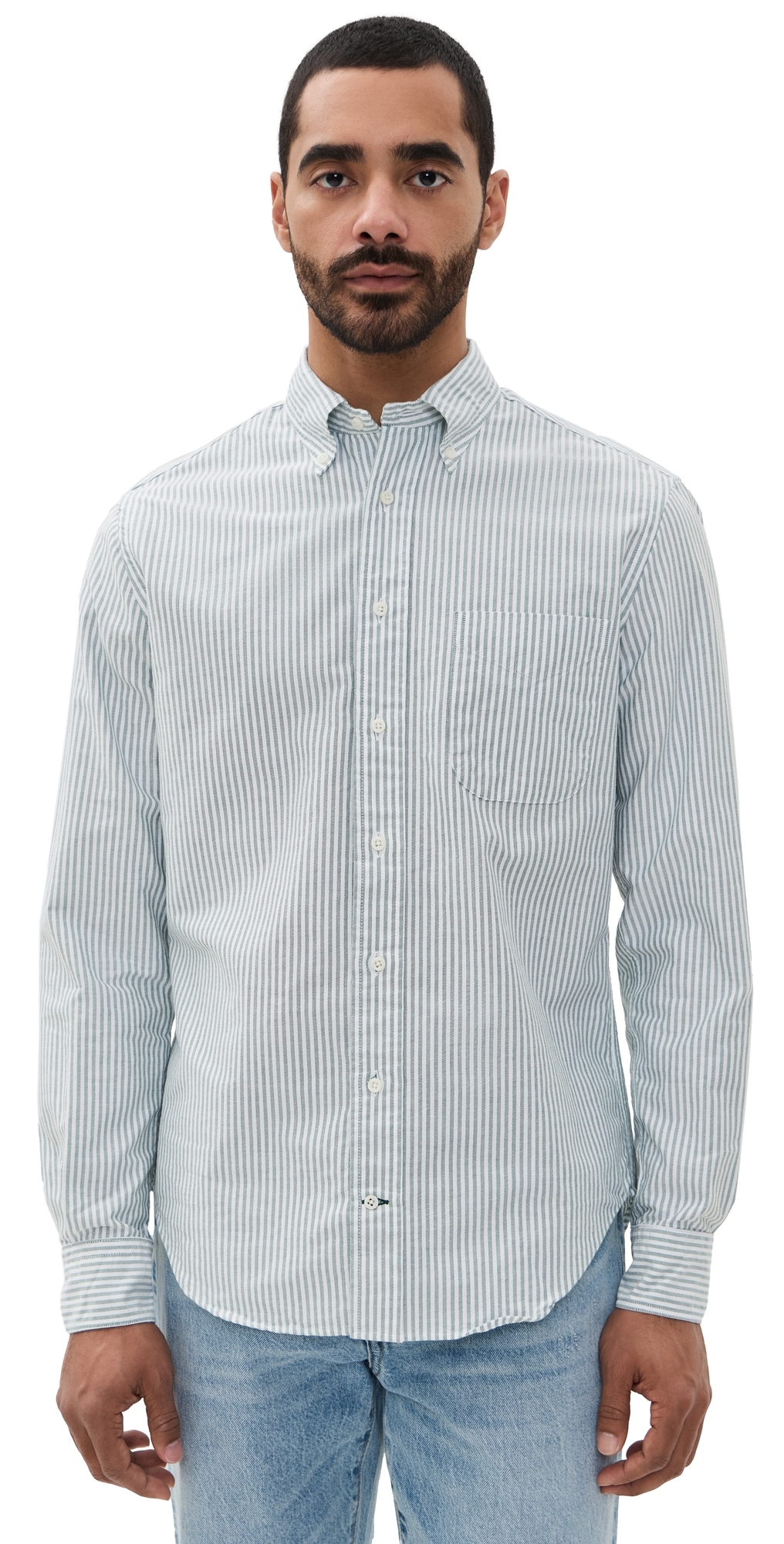 Gitman Vintage Striped Spring Oxford Shirt Green Stripe Gitman Vintage Striped Spring Oxford Shirt Green Stripe