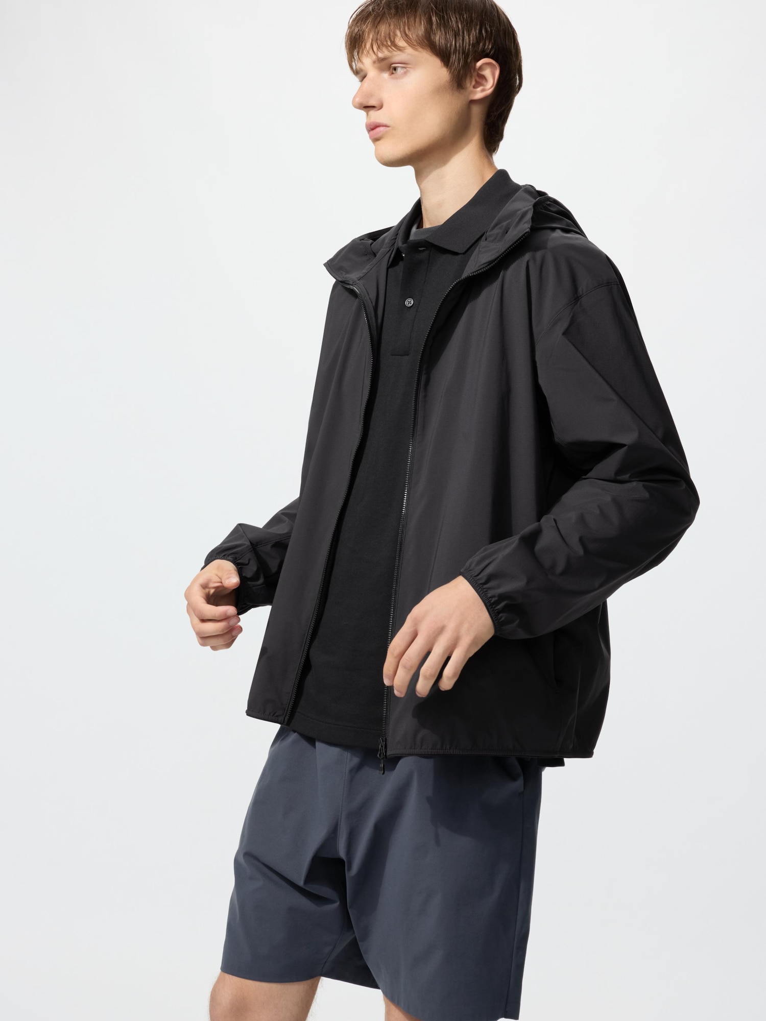 UNIQLO Men’s Pocketable UV Protection Parka with Water-Repellent, Black, Small UNIQLO Men’s Pocketable UV Protection Parka with Water-Repellent, Black, Small