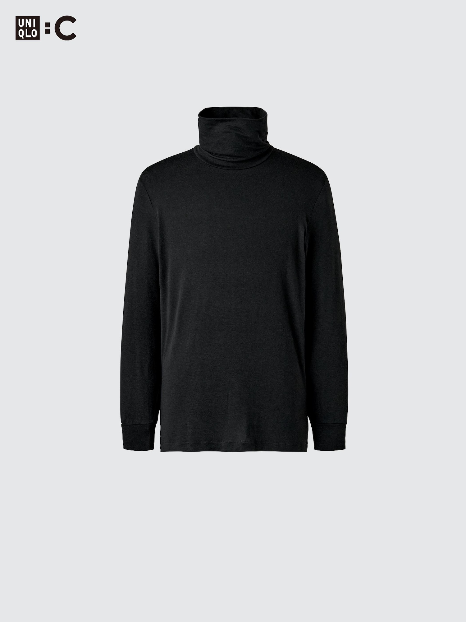 UNIQLO Men’s HEATTECH Extra Warm Cashmere Blend Turtleneck, Black, Small