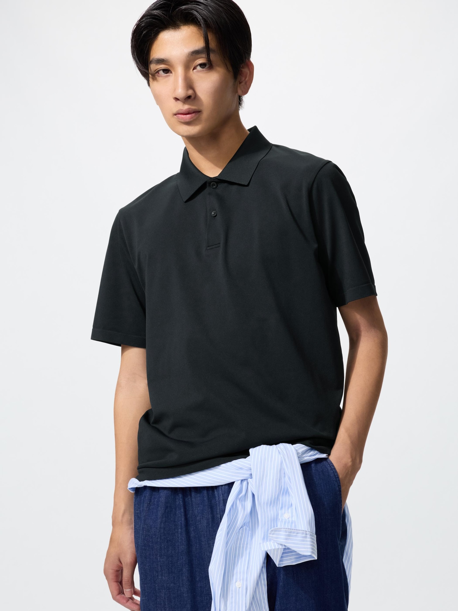 UNIQLO Men’s DRY-EX Polo Shirt with Quick-Drying, Black, Small UNIQLO Men’s DRY-EX Polo Shirt with Quick-Drying, Black, Small
