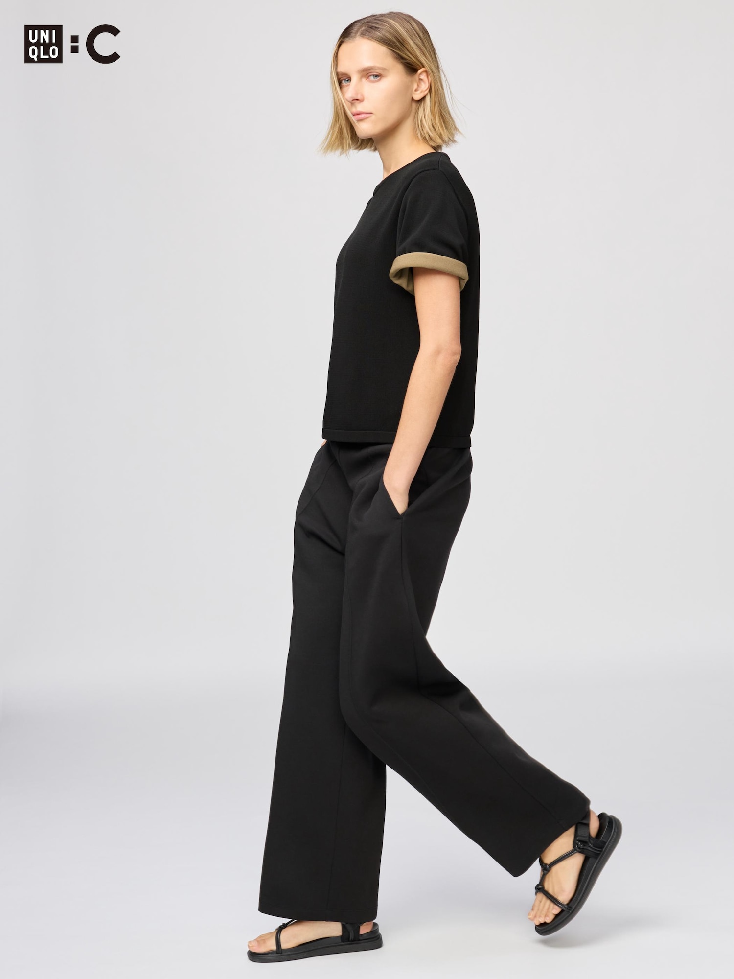 UNIQLO Men’s Straight Sweatpants, Black, Large UNIQLO Men’s Straight Sweatpants, Black, Large