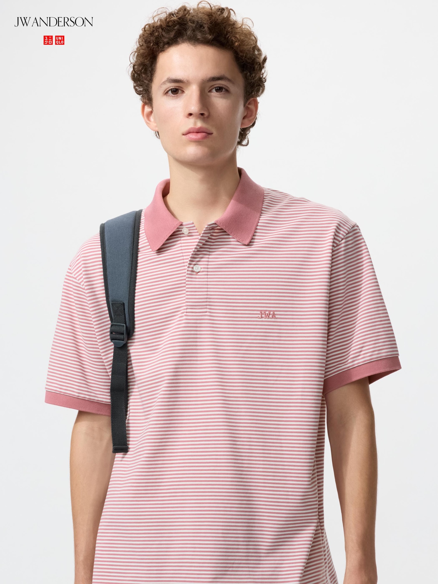 UNIQLO Men’s DRY Pique Striped Polo Shirt Narrow Stripe with Quick-Drying, Pink, Large UNIQLO Men’s DRY Pique Striped Polo Shirt Narrow Stripe with Quick-Drying, Pink, Large