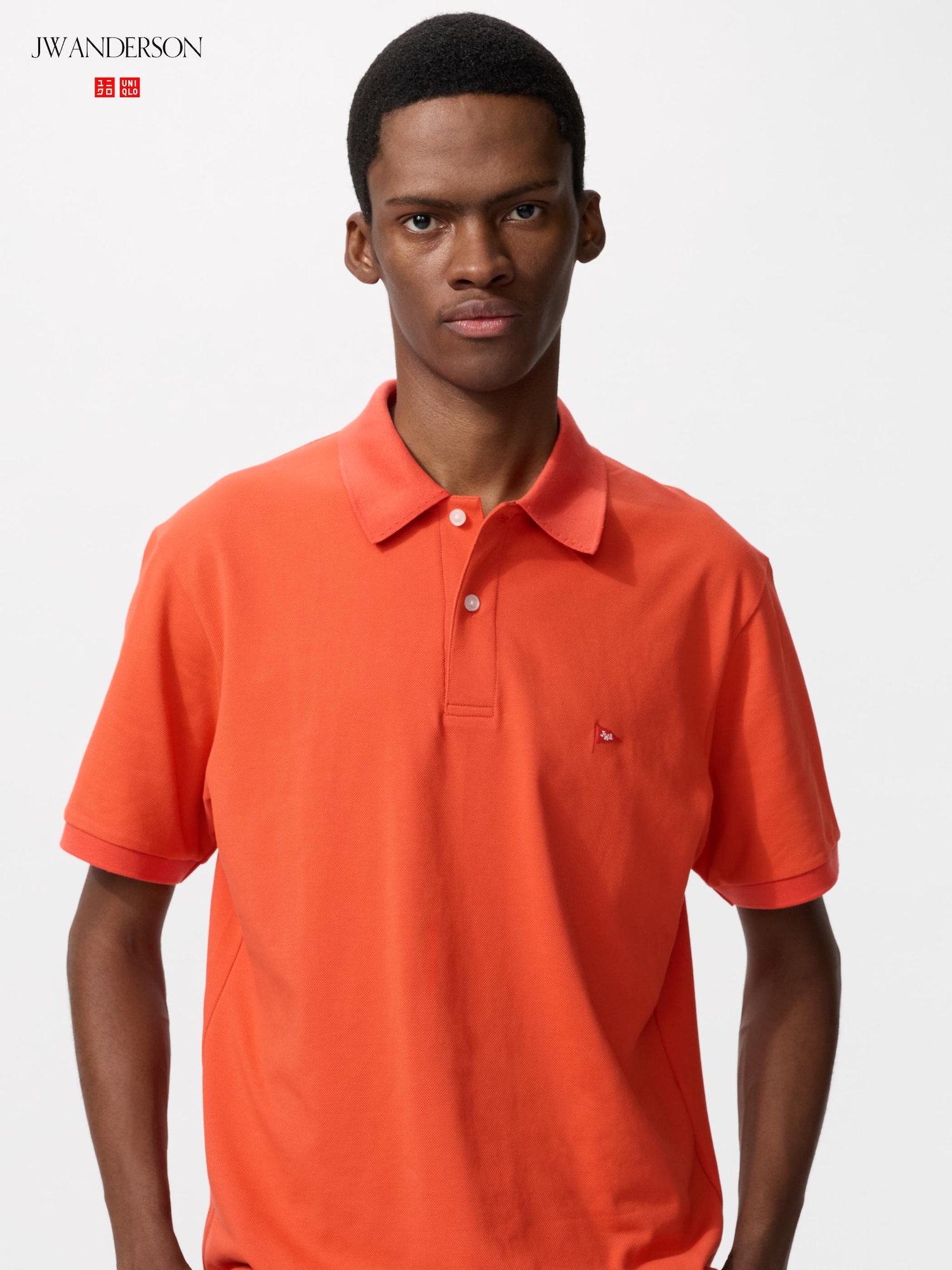 UNIQLO Men’s DRY Pique Polo Shirt with Quick-Drying, Orange UNIQLO Men’s DRY Pique Polo Shirt with Quick-Drying, Orange