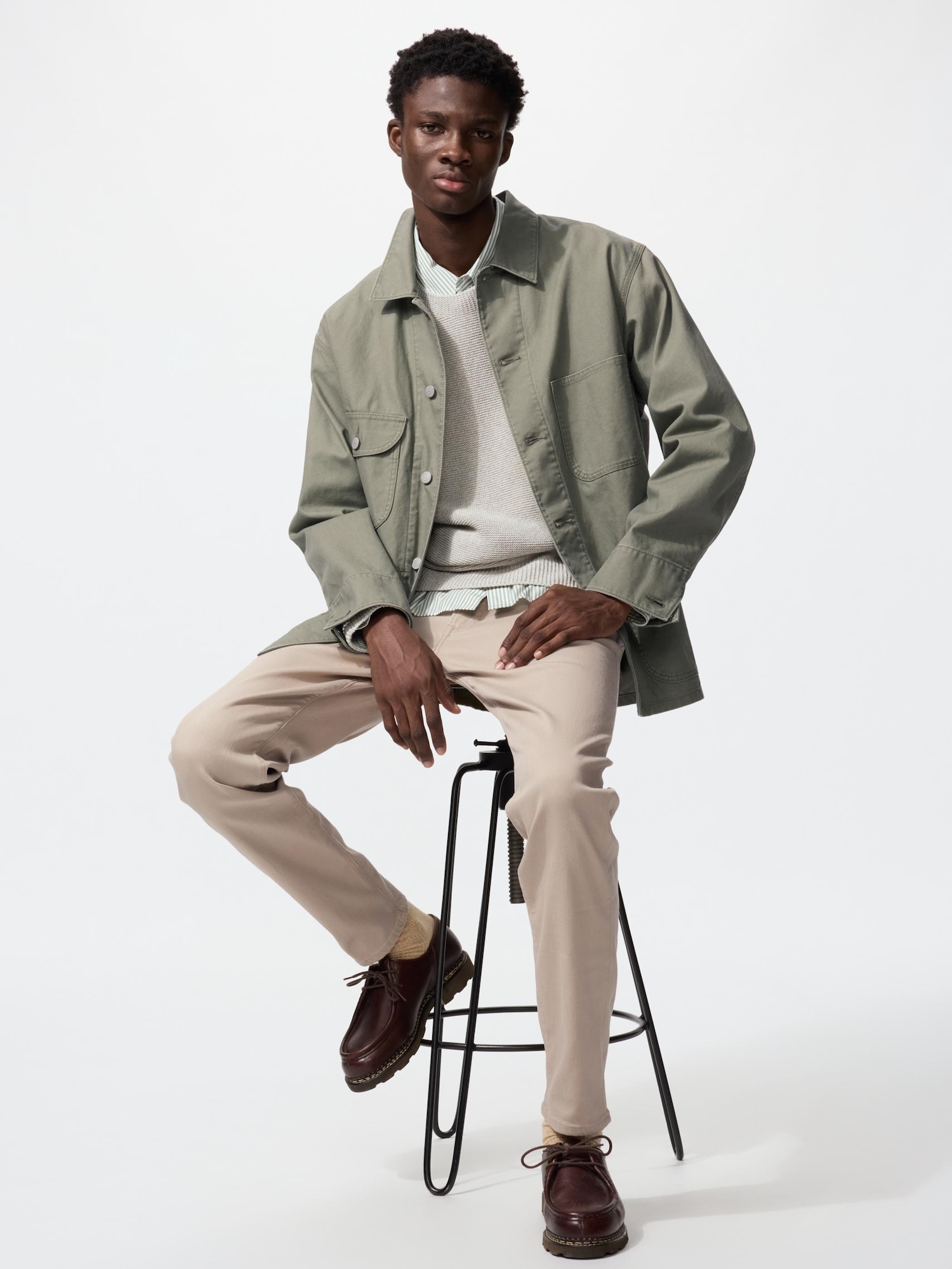 UNIQLO Men’s EZY Ultra Stretch Jeans, Beige, Medium UNIQLO Men’s EZY Ultra Stretch Jeans, Beige, Medium