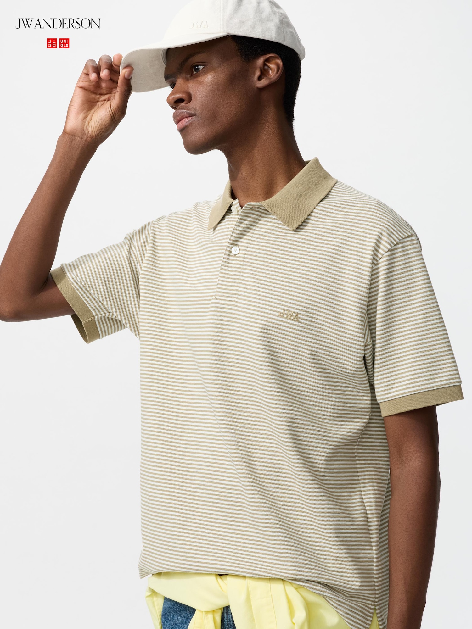UNIQLO Men’s DRY Pique Striped Polo Shirt Narrow Stripe with Quick-Drying, Beige, Small UNIQLO Men’s DRY Pique Striped Polo Shirt Narrow Stripe with Quick-Drying, Beige, Small