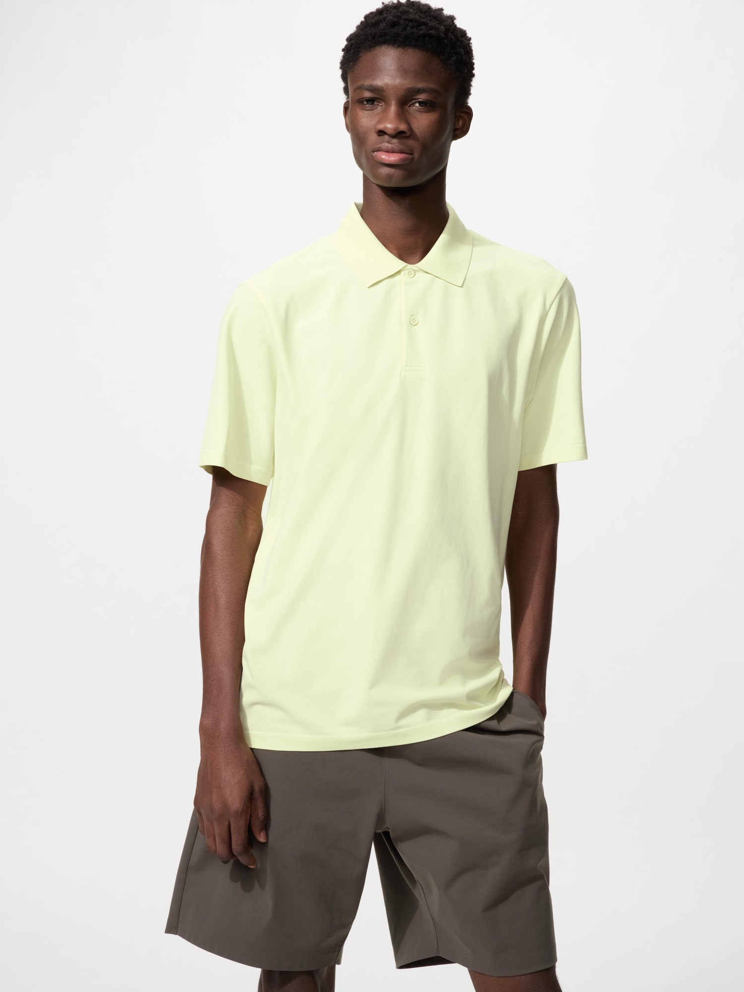UNIQLO Men’s DRY-EX Polo Shirt with Quick-Drying, Yellow, Large UNIQLO Men’s DRY-EX Polo Shirt with Quick-Drying, Yellow, Large