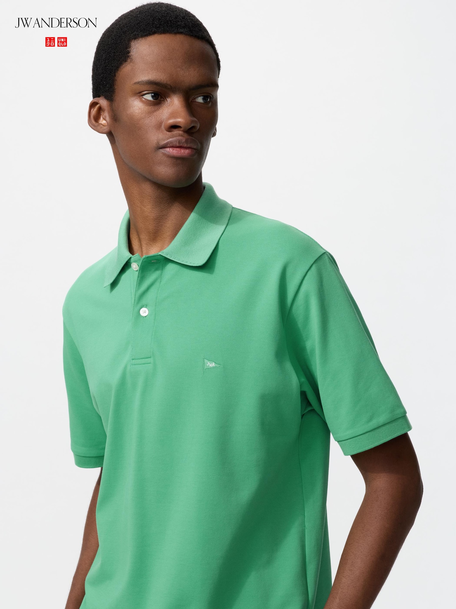 UNIQLO Men’s DRY Pique Polo Shirt with Quick-Drying, Green