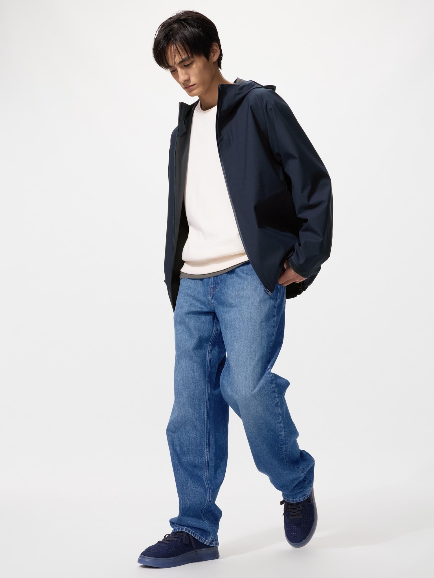 UNIQLO Men’s Wide Straight Jeans Tall, Blue, , % Cotton UNIQLO Men’s Wide Straight Jeans Tall, Blue, , % Cotton