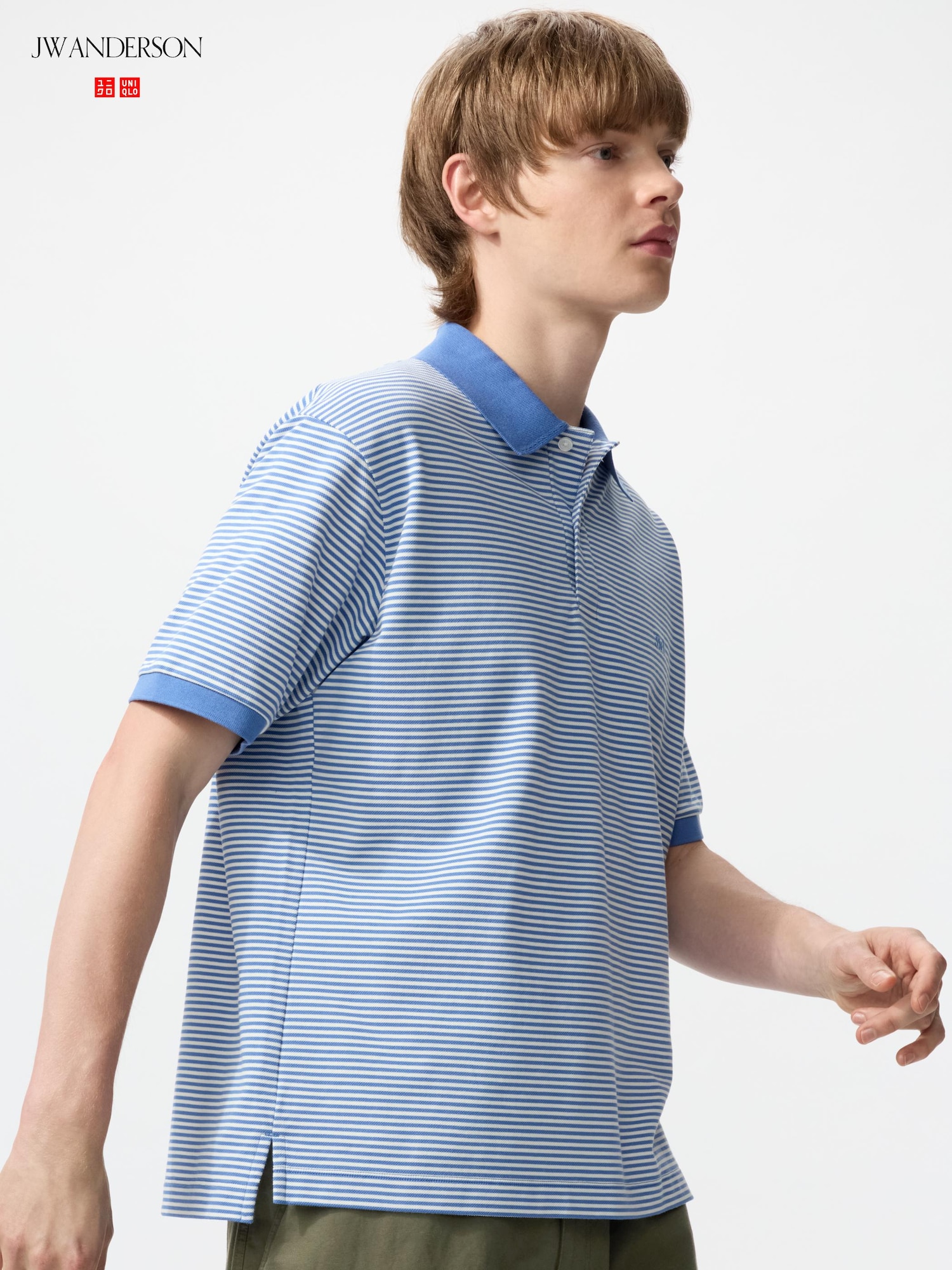 UNIQLO Men’s DRY Pique Striped Polo Shirt Narrow Stripe with Quick-Drying, Blue UNIQLO Men’s DRY Pique Striped Polo Shirt Narrow Stripe with Quick-Drying, Blue