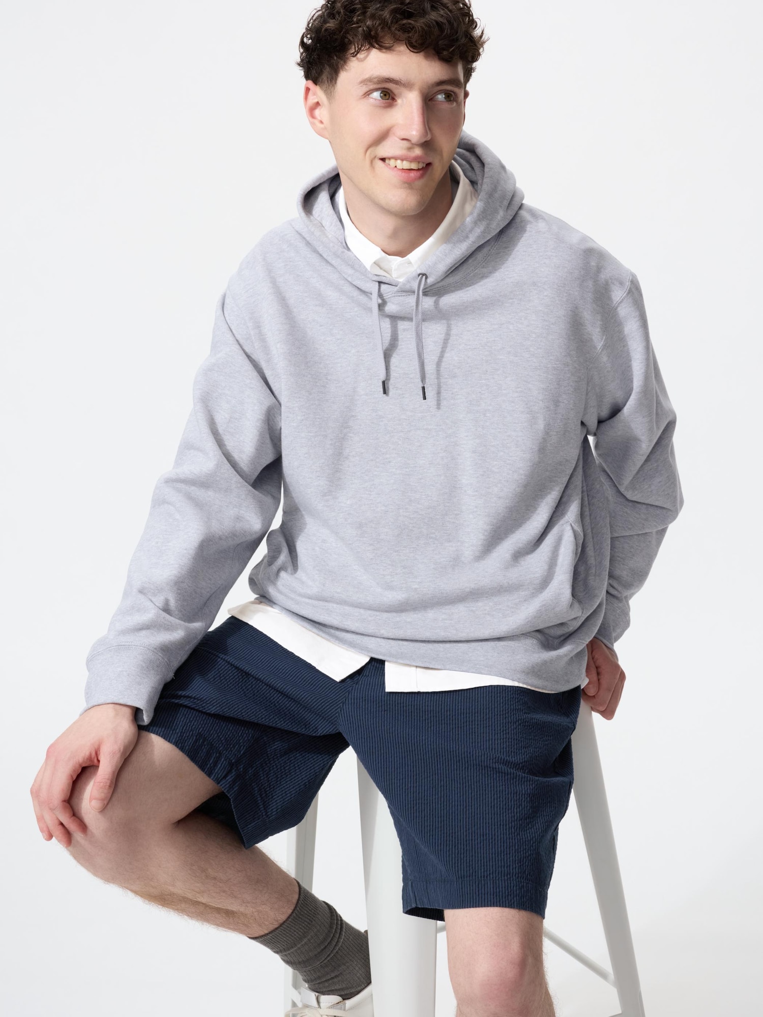 UNIQLO Men’s Stretch Easy Shorts Seersucker “, Navy, Medium UNIQLO Men’s Stretch Easy Shorts Seersucker “, Navy, Medium