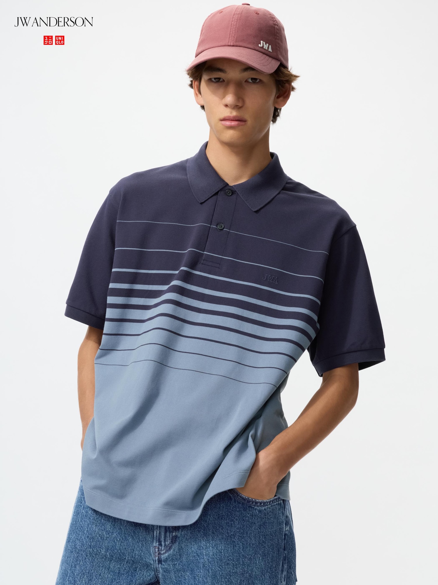 UNIQLO Men’s DRY Pique Striped Polo Shirt Panel, Navy, Small UNIQLO Men’s DRY Pique Striped Polo Shirt Panel, Navy, Small
