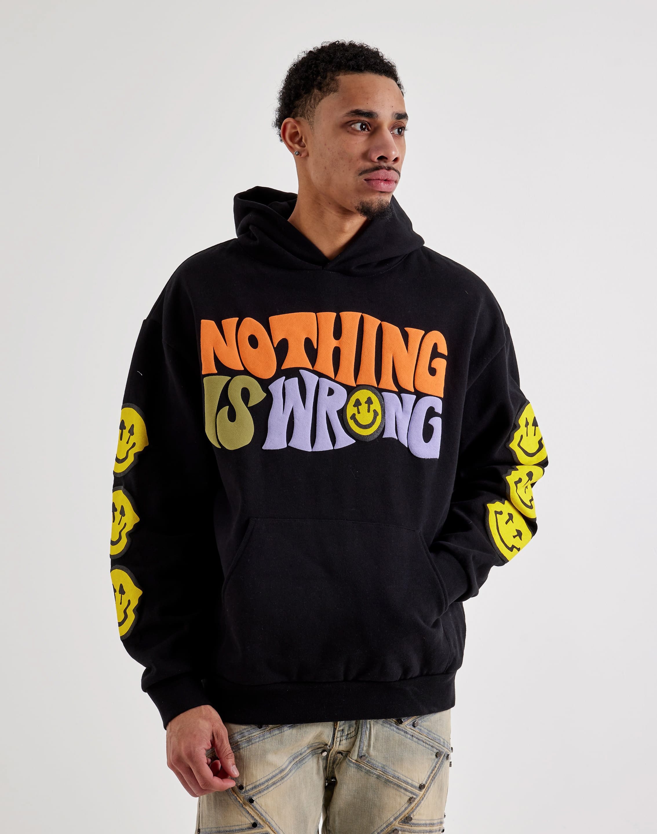 Happy Caps Nothing Is Wrong Hoodie Happy Caps Nothing Is Wrong Hoodie
