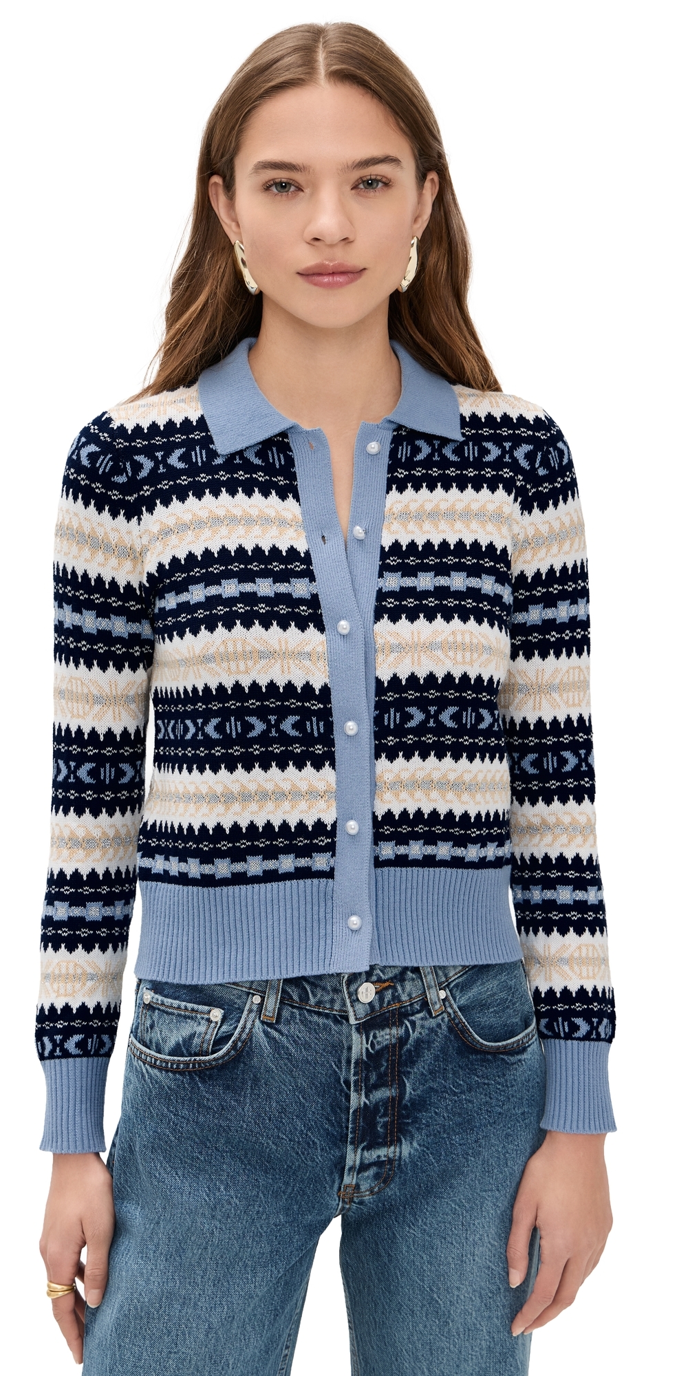 Hill House Home The Mairead Cardigan Blue Multi X