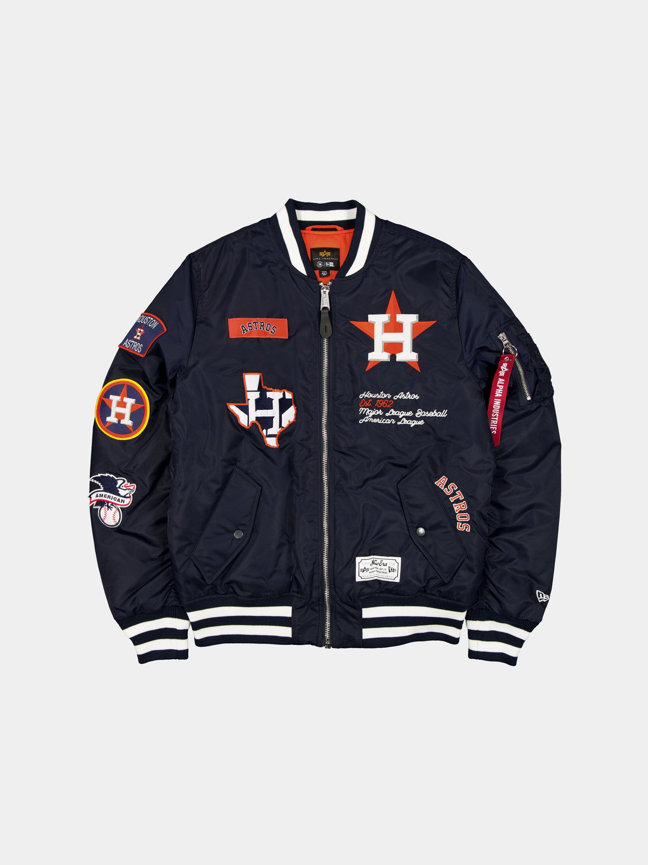 HOTON ASTROS X ALPHA X NEW ERA MA- BOMBER JACKET – NAVYWHITE