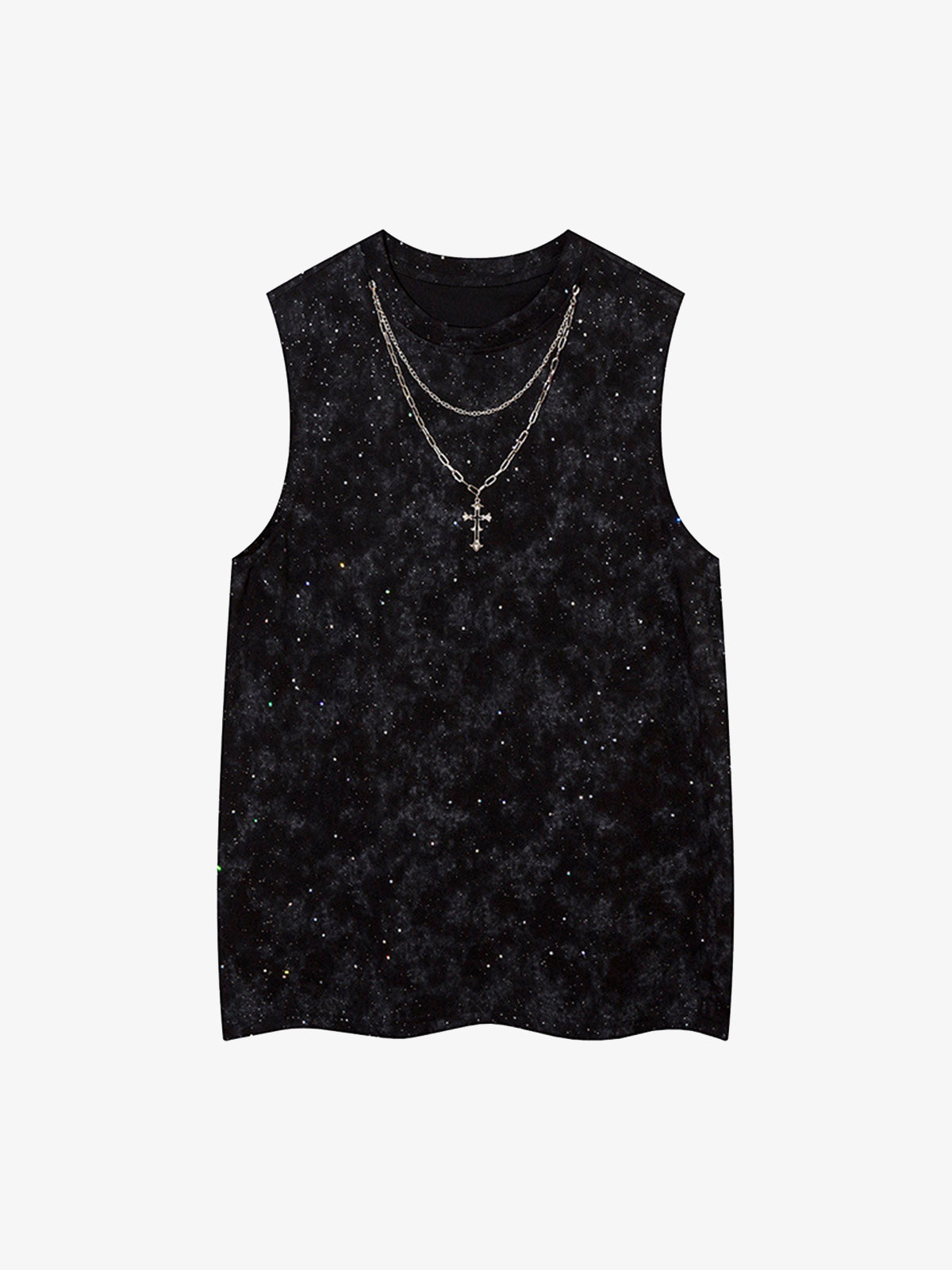 Retro Rhinestone Cross Chain Vest Retro Rhinestone Cross Chain Vest