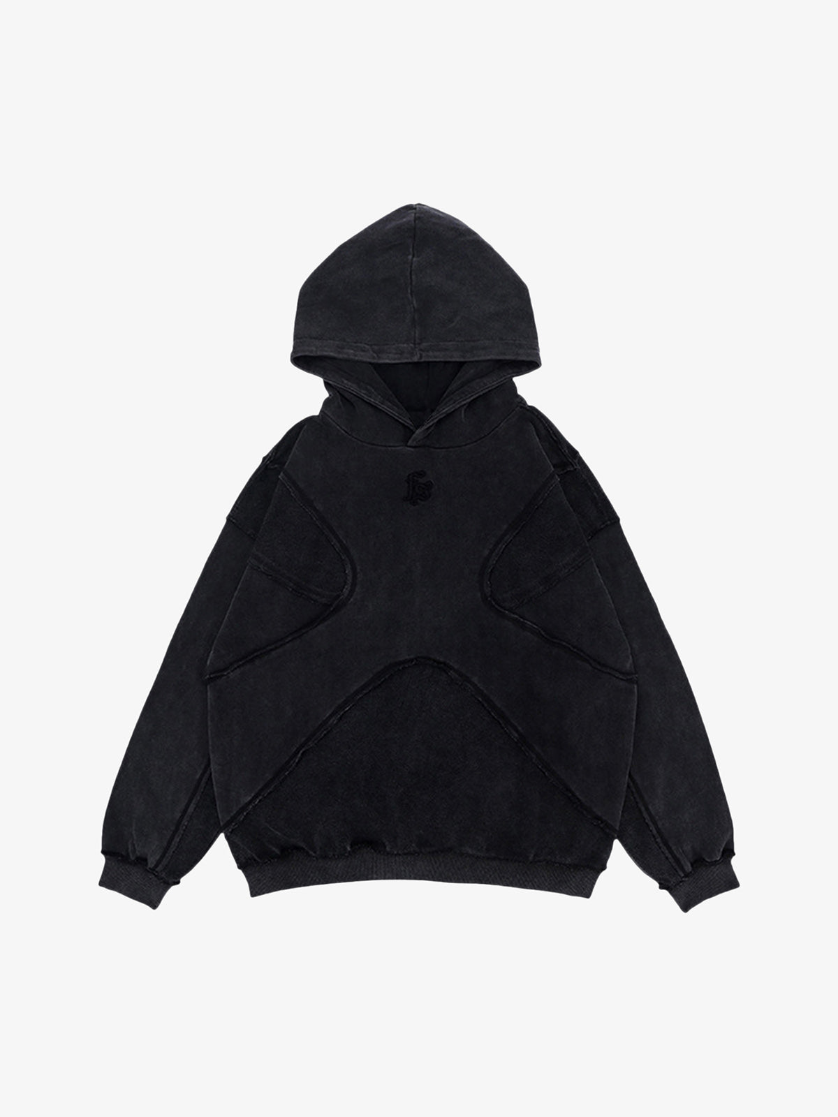 Thesupermade Washed Splicing Hoodie