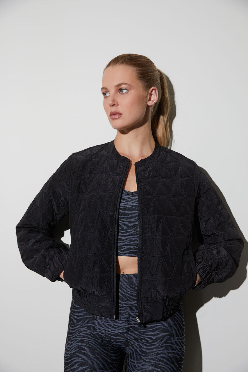 Quilted Craft Puffer Bomber Jacket Quilted Craft Puffer Bomber Jacket