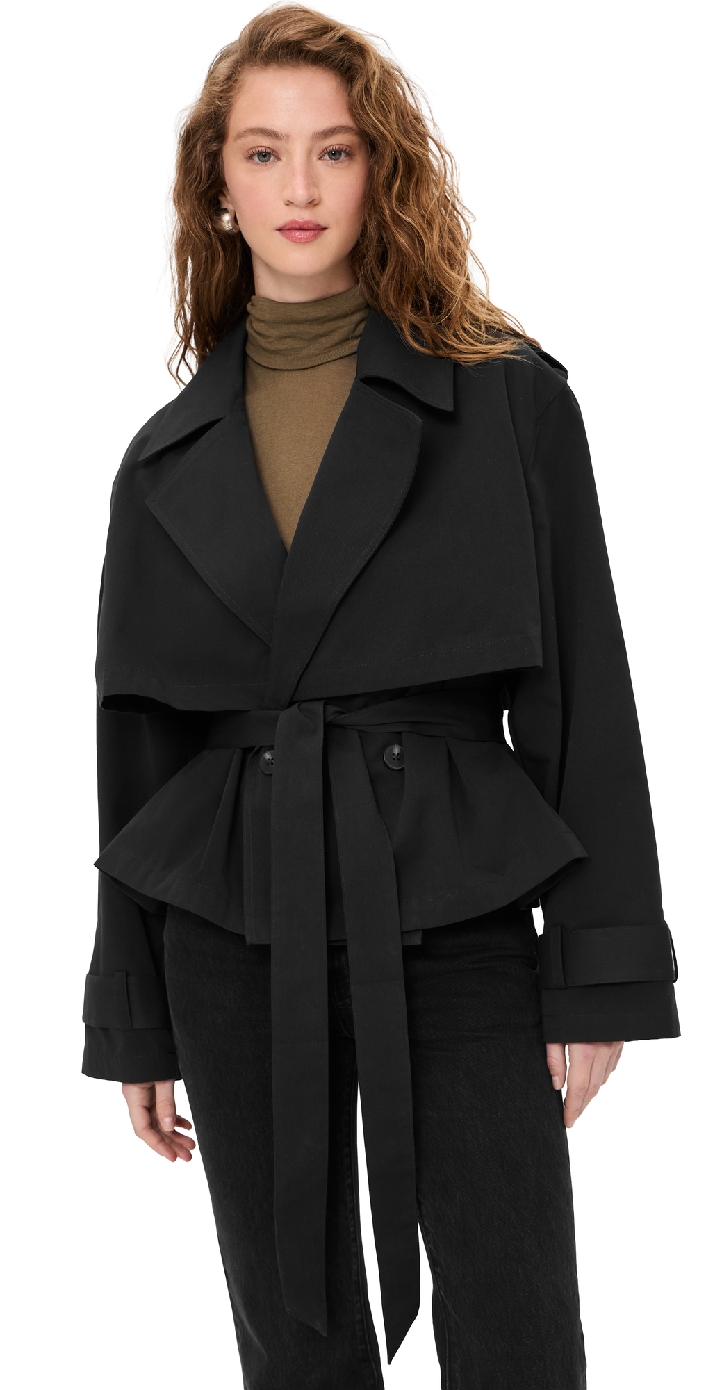 Joe’s Jeans The Liz Cropped Trench Coat Black