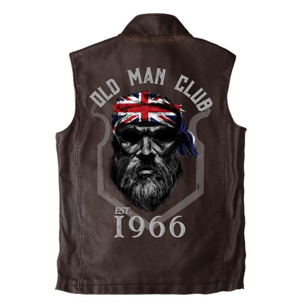 U.K. Old Man’s Club Printed Leather Vest U.K. Old Man’s Club Printed Leather Vest