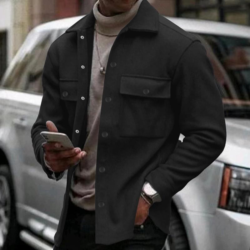 Men’s Solid Color Lapel Single Breasted Jacket X Men’s Solid Color Lapel Single Breasted Jacket X
