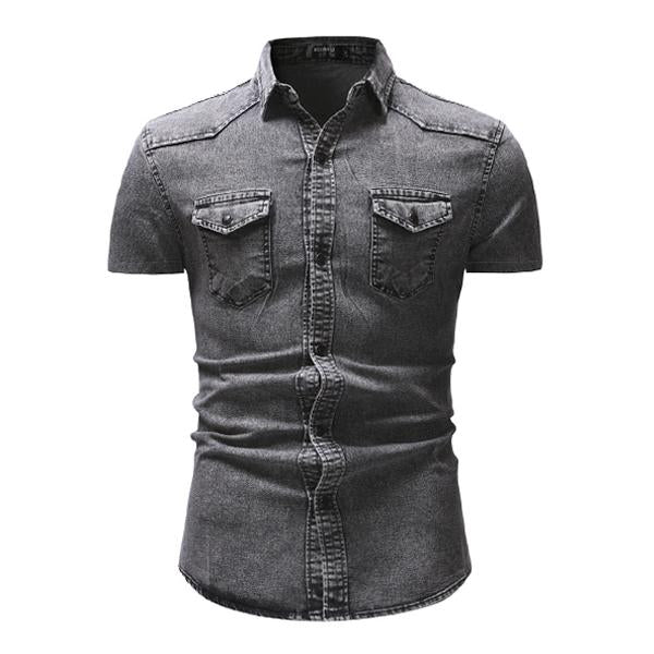 Men’s Vintage Denim Short Sleeve Shirt X