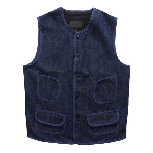 Men’s Vintage Thin Fleece Workwear Denim Vest M